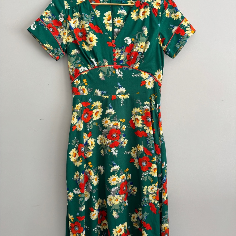 Floral Green Dress